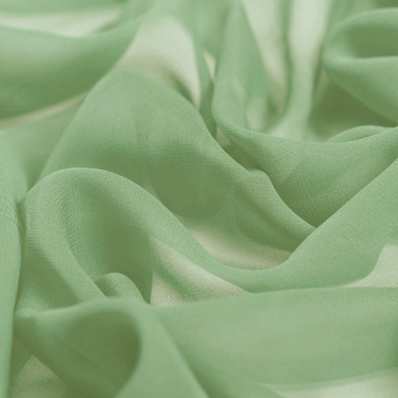 96 Colors! 55'' Wide 10MM Solid Color Thin Silk Georgette Fabric by Yard for Summer one-piece dress Shirt Clothes DIY Sewing Material F071