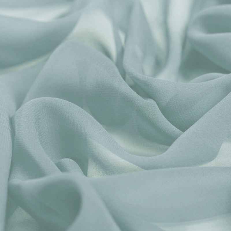 96 Colors! 55'' Wide 10MM Solid Color Thin Silk Georgette Fabric by Yard for Summer one-piece dress Shirt Clothes DIY Sewing Material F071