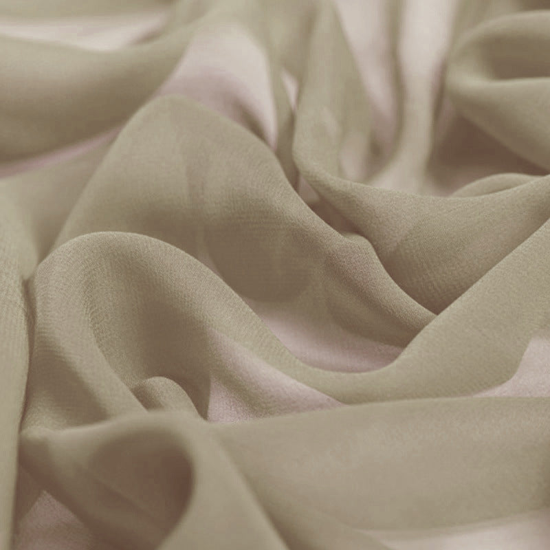 96 Colors! 55'' Wide 10MM Solid Color Thin Silk Georgette Fabric by Yard for Summer one-piece dress Shirt Clothes DIY Sewing Material F071