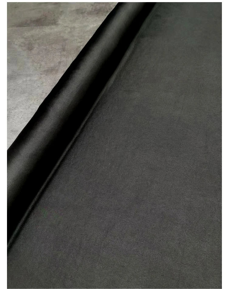 47'' Wide 26MM Black 93% Silk 7% Spandex Stretch Guangdong Silk Fabric by Yard for DIY Sewing Dress Cheongsam Heavy Silk Fabric D1160