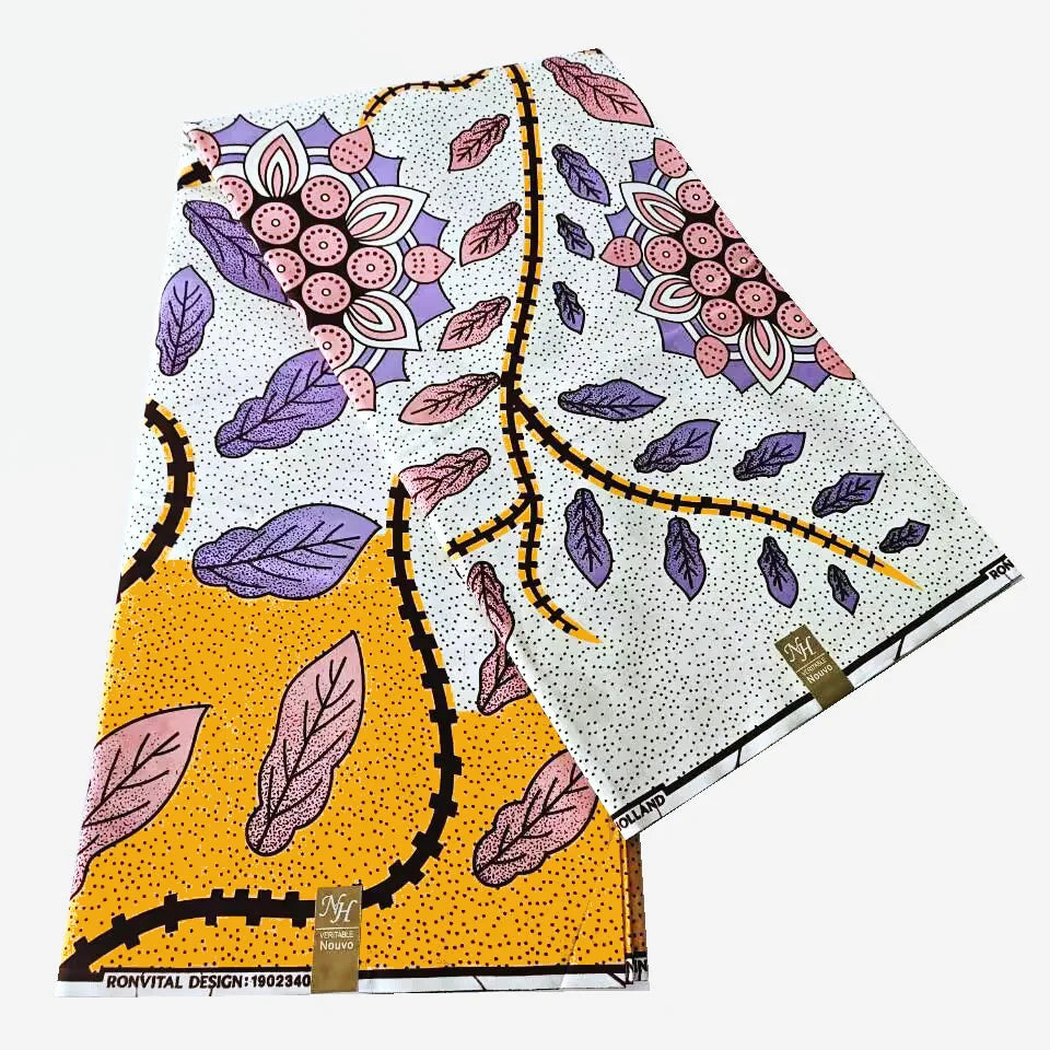 10Patterns Prints Cotton African Style Wax Batik Fabric, 6 Yards Long,Cotton Fabric Material for DIY Sewing Summer Clothing Curtains R910