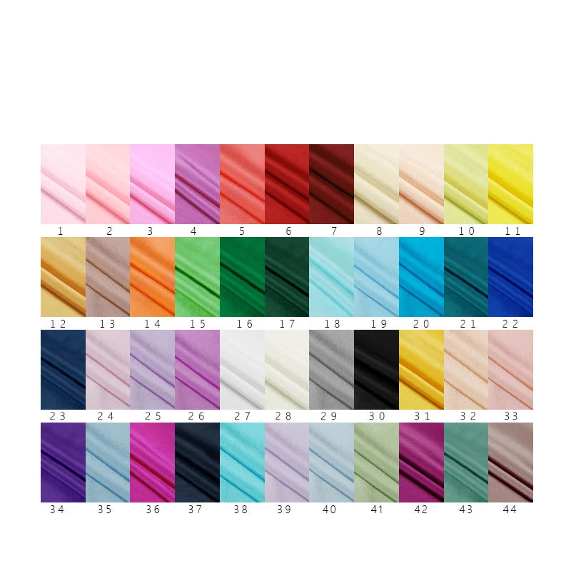 44Colors!114CM Wide 16MM Solid Color Silk Crepe de Chine Fabric for Summer Spring Dress Cheongsam Thin Soft Silk Fabric DIY Sewing Material F119