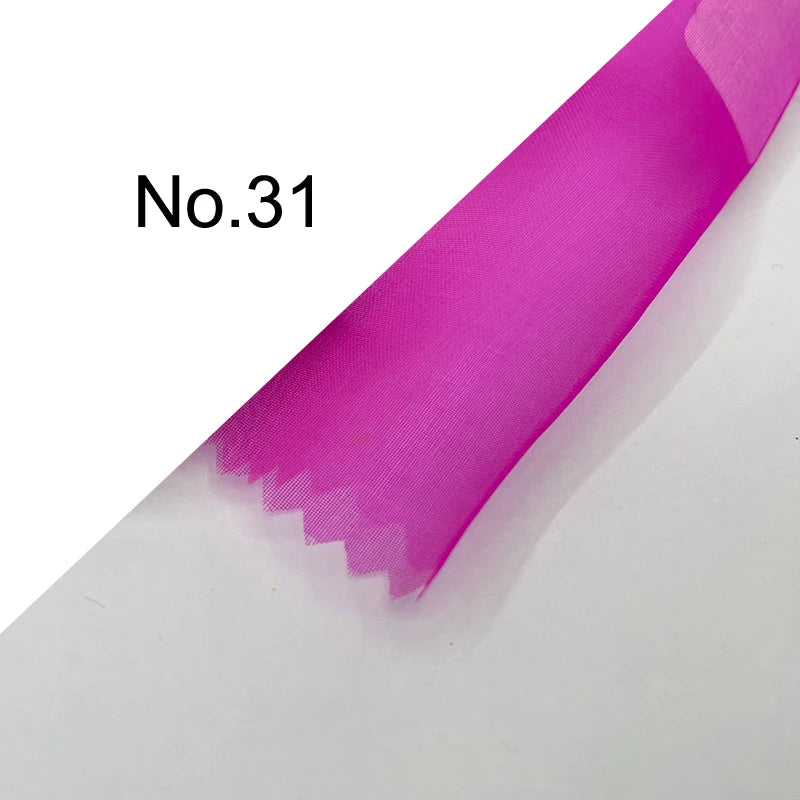 35Colors Available!43'' Wide 6MM Solid Color Silk Organza Fabric for Bubble Dress DIY Clothing Stiff Thin Fabric DIY Sewing Material F112
