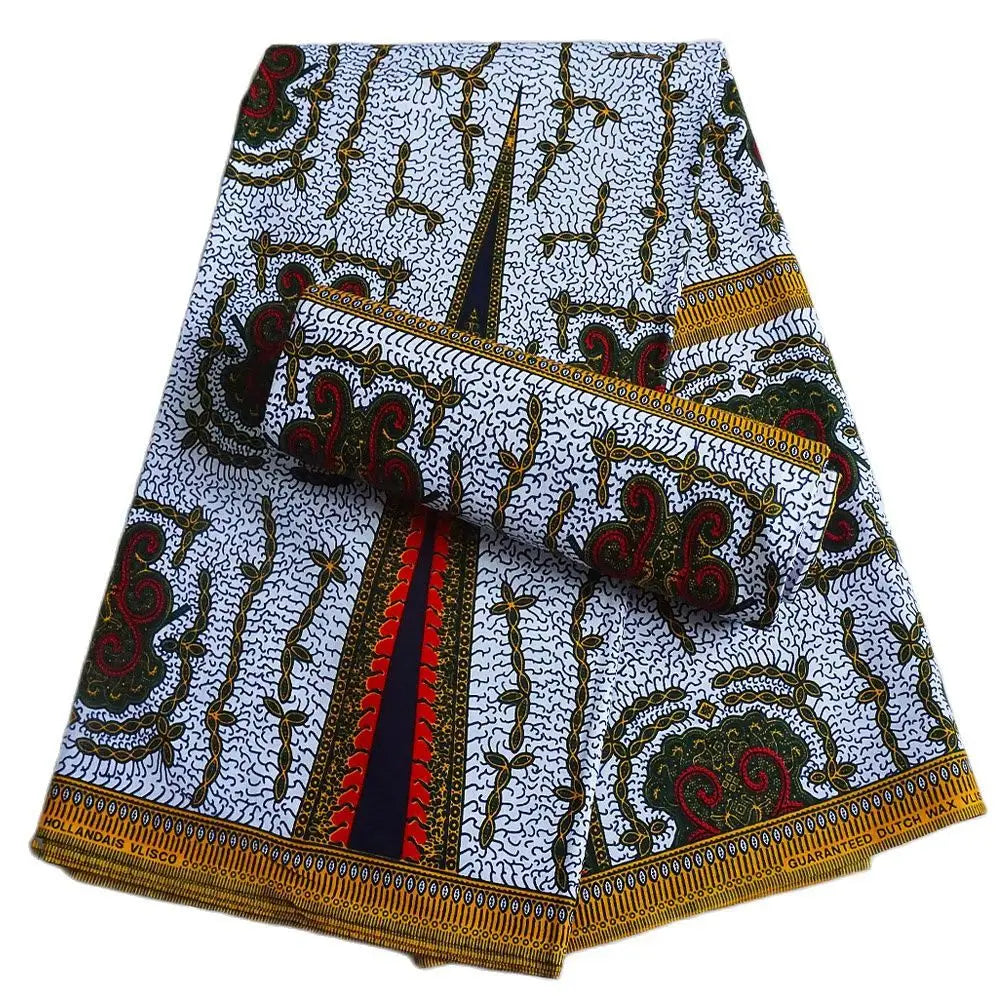7 Patterns Prints,African Wax Batik Fabric for Summer Spring Clothes and Cushions Sofa,DIY Sewing Cotton Material-6 Yards R1114