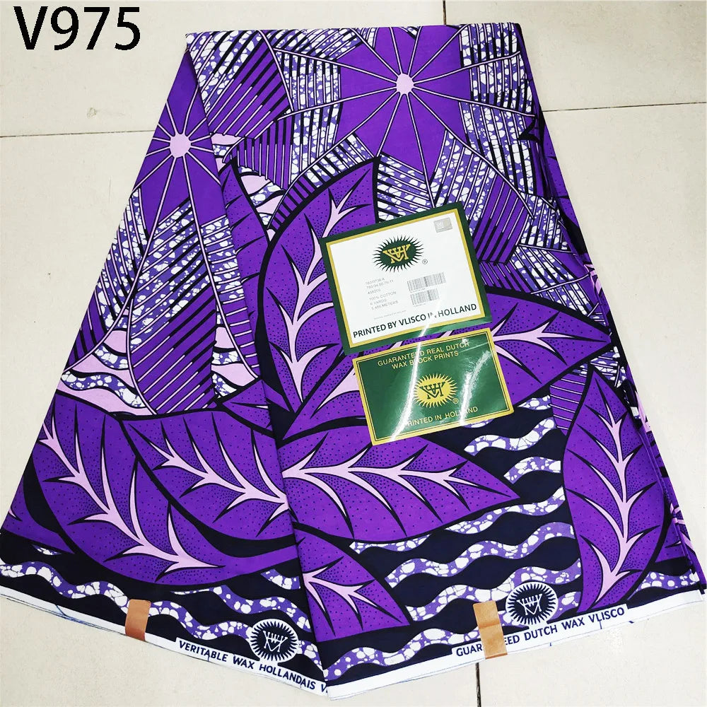 115CM Wide 6Yards Long,African Printed Wax Fabric,Cotton Batik Fabric for DIY Sewing Cushion Clothes Curtain 13 Patterns Available R736
