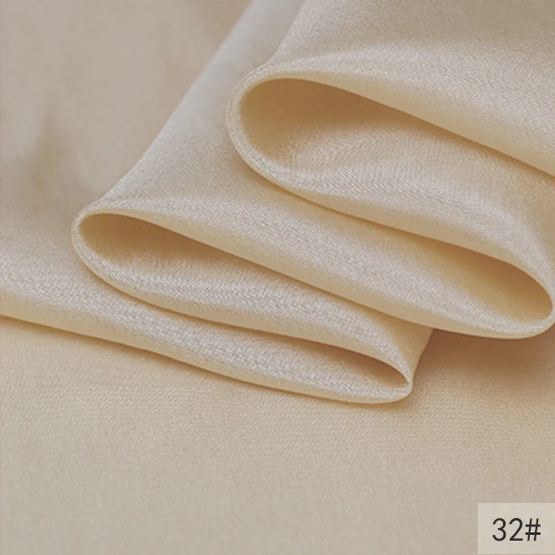 40Colors!45'' Wide 8MM Thin Solid Color Silk Fabric for Summer Dress Cheongsam Pants Pajamas Thin Silk Fabric by Yard DIY Sewing Material F129