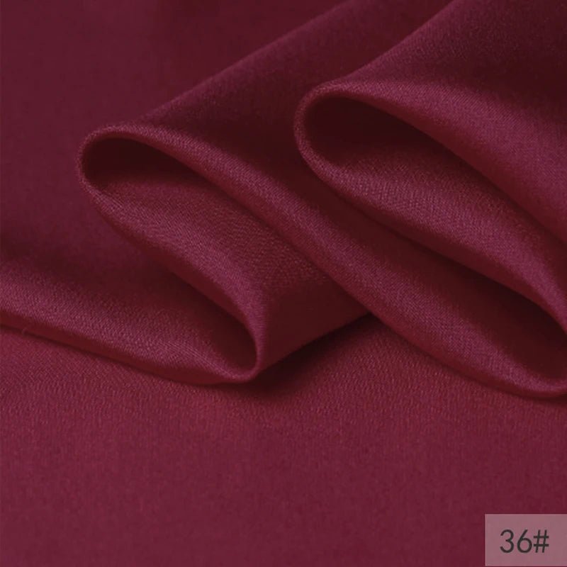 40Colors!45'' Wide 8MM Thin Solid Color Silk Fabric for Summer Dress Cheongsam Pants Pajamas Thin Silk Fabric by Yard DIY Sewing Material F129
