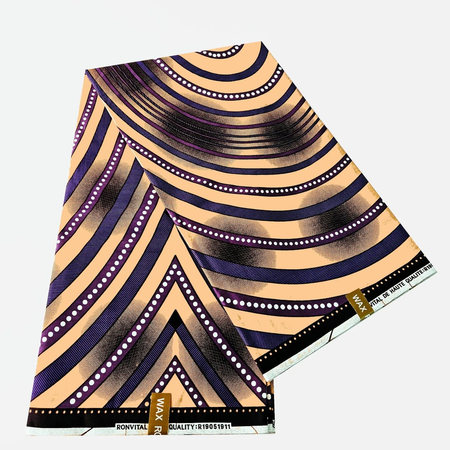 African Ankara Wax Fabric in Circle Geometric Design,100% Cotton Batik Material for Spring Clothing Cushion Sofa,115CM Wide R915