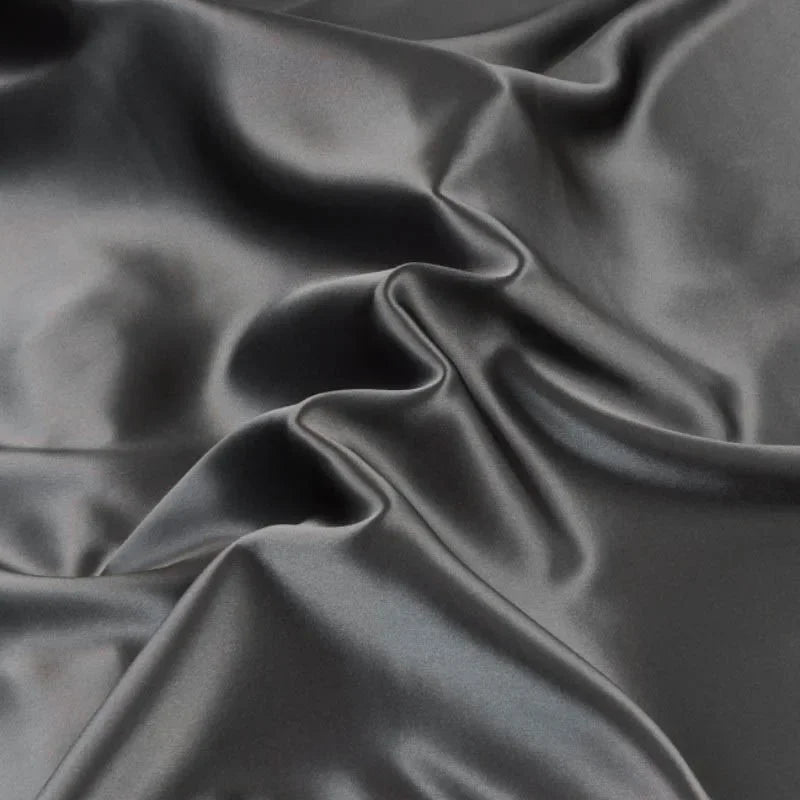 45'' Wide 16MM Solid Color Silk Crepe Plain Fabric by Yard for Summer Spring Red Blue White Dress Shirt Clothes Cheongsam Pajamas DIY Sewing Material SC019