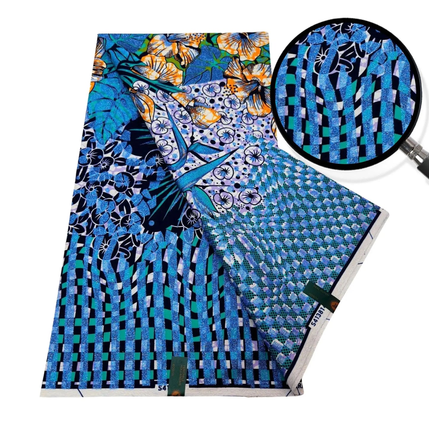 5Patterns Available Floral Printed Yellow Blue African Wax Fabric-Cotton Batik Fabric for DIY Sewing Summer Clothing Sofa R793