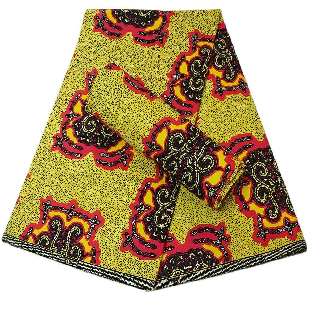 7 Patterns Prints,African Wax Batik Fabric for Summer Spring Clothes and Cushions Sofa,DIY Sewing Cotton Material-6 Yards R1114
