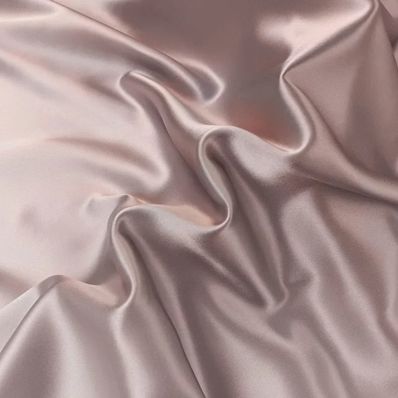 45'' Wide 16MM Solid Color Silk Crepe Plain Fabric by Yard for Summer Spring Red Blue White Dress Shirt Clothes Cheongsam Pajamas DIY Sewing Material SC019