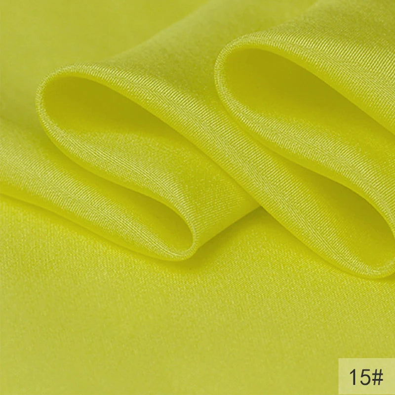 40Colors!45'' Wide 8MM Thin Solid Color Silk Fabric for Summer Dress Cheongsam Pants Pajamas Thin Silk Fabric by Yard DIY Sewing Material F129