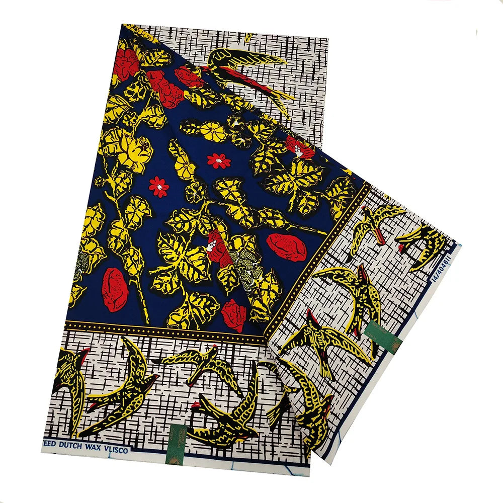 16Patterns Geometry Plants Print,African Wax Fabric for Summer Clothing-100% Cotton Batik Material,6 Yards Long,115CM Wide R1064
