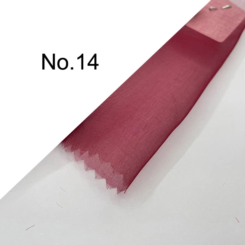 35Colors Available!43'' Wide 6MM Solid Color Silk Organza Fabric for Bubble Dress DIY Clothing Stiff Thin Fabric DIY Sewing Material F112