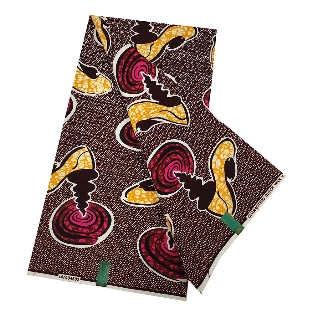 16Patterns Geometry Plants Print,African Wax Fabric for Summer Clothing-100% Cotton Batik Material,6 Yards Long,115CM Wide R1064