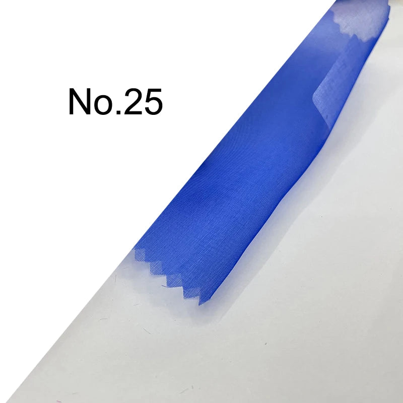 35Colors Available!43'' Wide 6MM Solid Color Silk Organza Fabric for Bubble Dress DIY Clothing Stiff Thin Fabric DIY Sewing Material F112