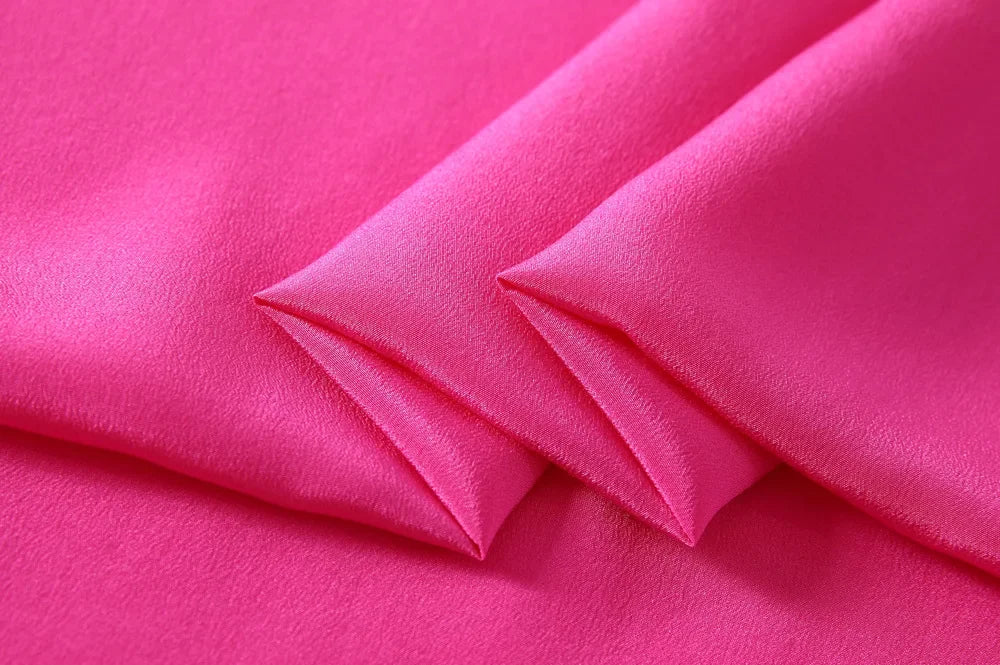 45'' Wide 16MM Solid Color Silk Crepe de Chine Fabric for Summer Soft Dress Shirt Clothes Cheongsam DIY Sewing Material Y051