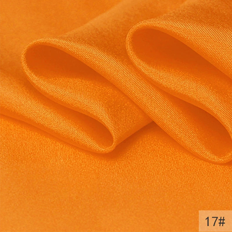40Colors!45'' Wide 8MM Thin Solid Color Silk Fabric for Summer Dress Cheongsam Pants Pajamas Thin Silk Fabric by Yard DIY Sewing Material F129