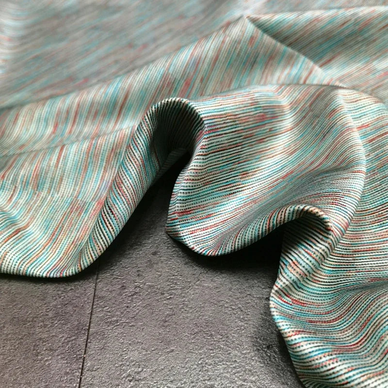 55'' Wide 20MM Thickness Stretch Twill Silk Fabric Material by Yard for Summer Spring Plants Blouse Dress Cheongsam DIY Sewing Material D1205