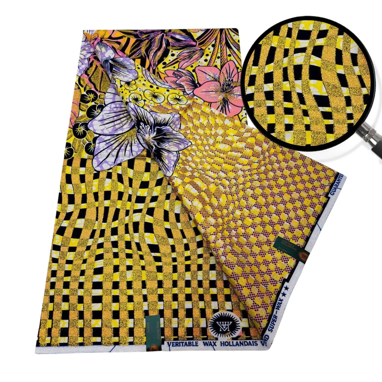 5Patterns Available Floral Printed Yellow Blue African Wax Fabric-Cotton Batik Fabric for DIY Sewing Summer Clothing Sofa R793
