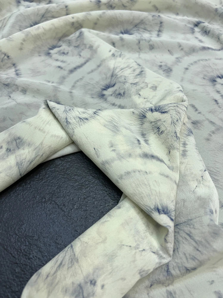 140CM Wide 18MM Silk Crepe de Chine Fabric Stretch-Printed Design for Thin Summer Pants Dress Soft Comfortable Fabric DIY Sewing Material D1617