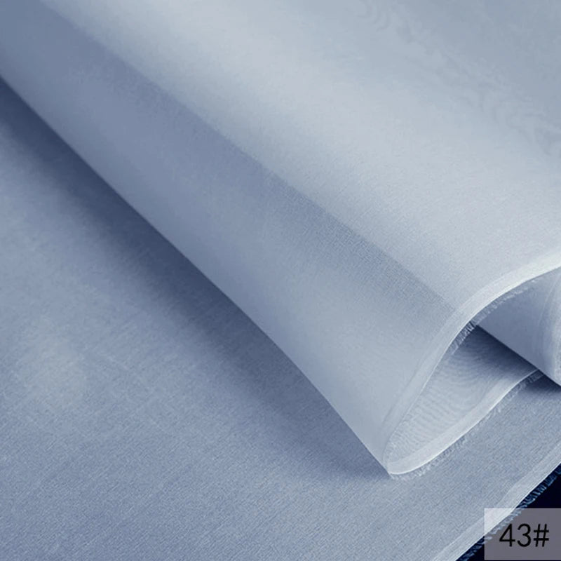 46Colors Available!55'' Wide 5MM Solid Color White Yellow Green Silk Organza Fabric by Yard for Bubble Dress DIY Clothing Stiff Thin Fabric DIY Sewing Material F111