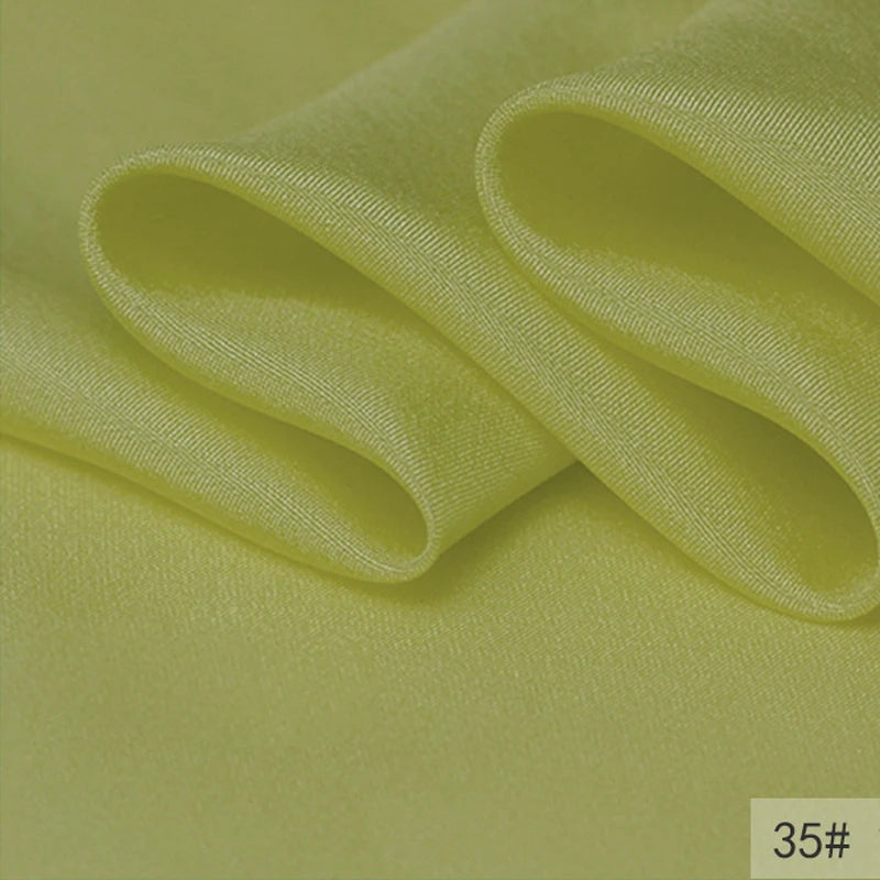 40Colors!45'' Wide 8MM Thin Solid Color Silk Fabric for Summer Dress Cheongsam Pants Pajamas Thin Silk Fabric by Yard DIY Sewing Material F129