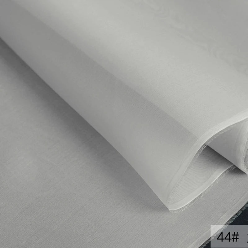 46Colors Available!55'' Wide 5MM Solid Color White Yellow Green Silk Organza Fabric by Yard for Bubble Dress DIY Clothing Stiff Thin Fabric DIY Sewing Material F111