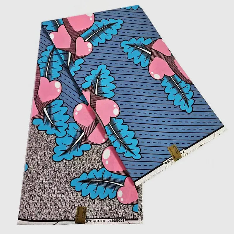 Printed Gray Blue 100% Cotton Ankara African Batik Fabric - Spring & Summer Dress Clothing Curtains,DIY Sewing Material R817