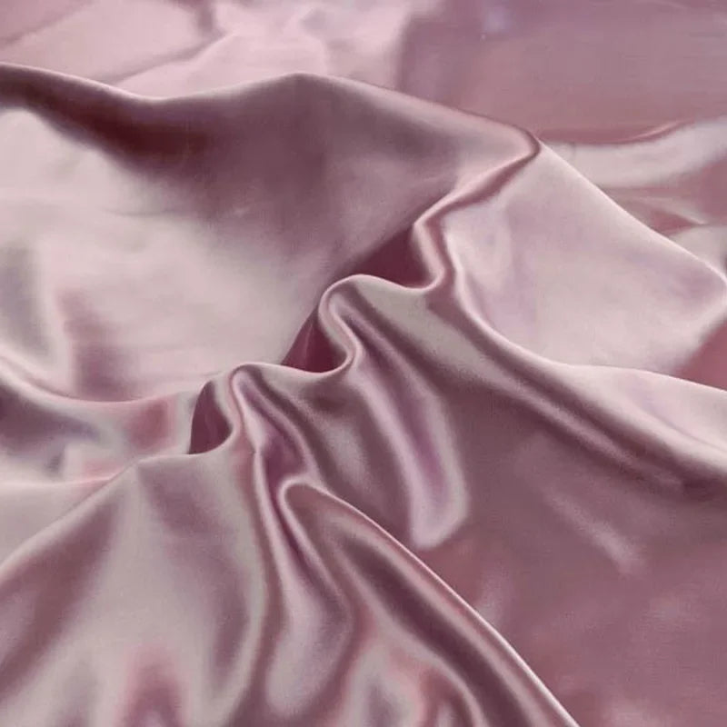 45'' Wide 16MM Solid Color Silk Crepe Plain Fabric by Yard for Summer Spring Red Blue White Dress Shirt Clothes Cheongsam Pajamas DIY Sewing Material SC019