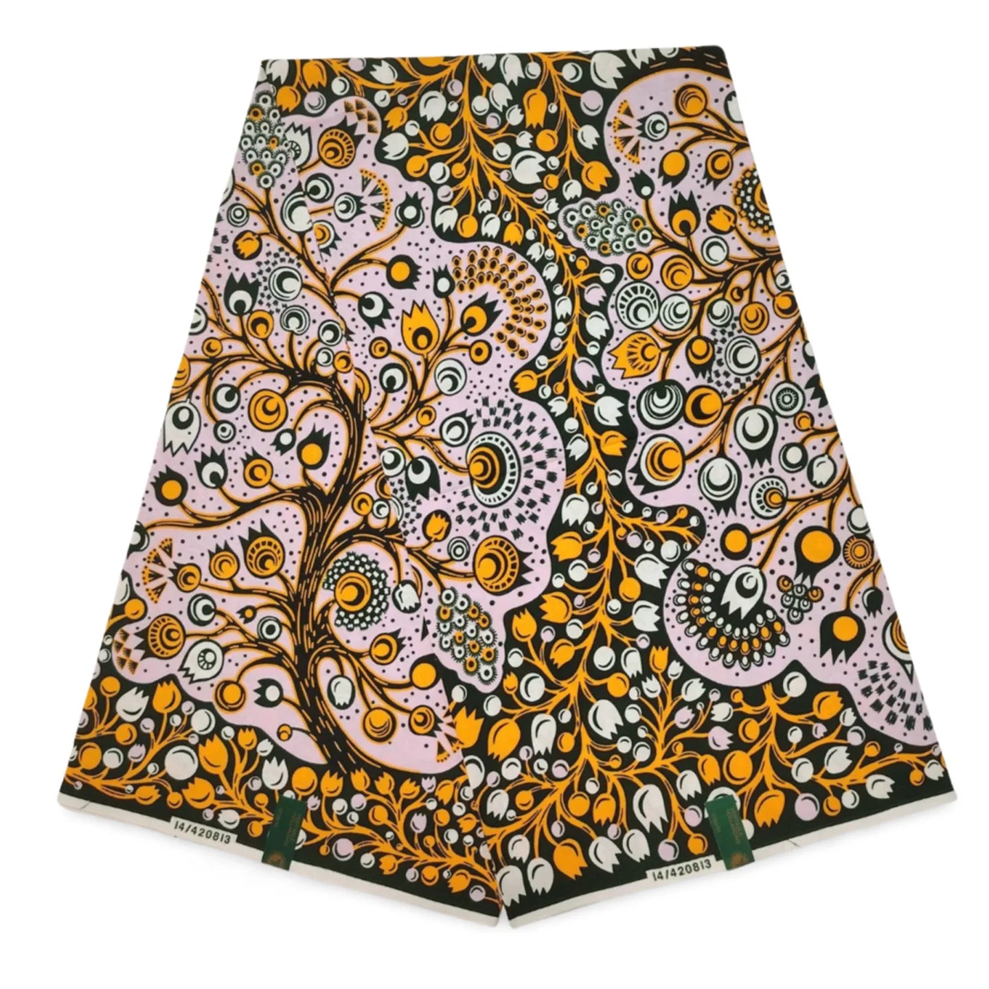 African Style Batik Cotton Fabric with Floral Geometry Prints,115CM Wide 6Yards Long in 6 Patterns DIY Sewing Dress Pants R743