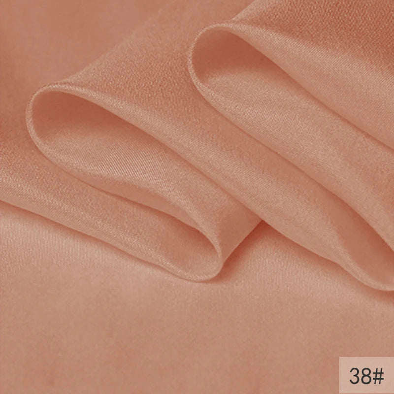 40Colors!45'' Wide 8MM Thin Solid Color Silk Fabric for Summer Dress Cheongsam Pants Pajamas Thin Silk Fabric by Yard DIY Sewing Material F129