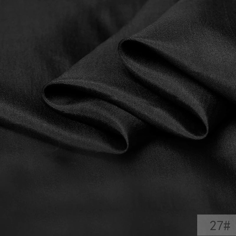 40Colors!45'' Wide 8MM Thin Solid Color Silk Fabric for Summer Dress Cheongsam Pants Pajamas Thin Silk Fabric by Yard DIY Sewing Material F129