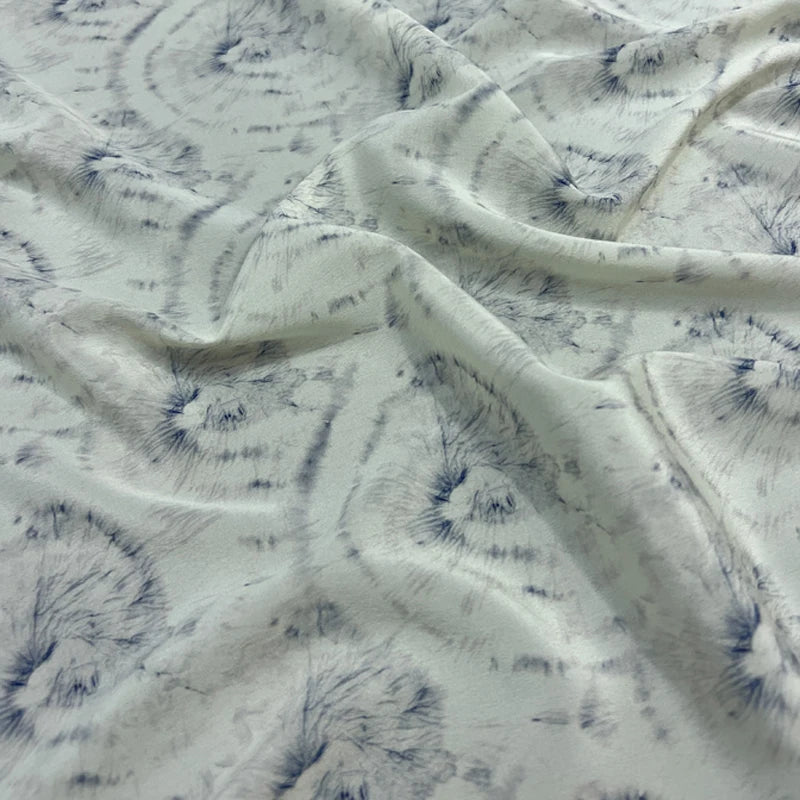 140CM Wide 18MM Silk Crepe de Chine Fabric Stretch-Printed Design for Thin Summer Pants Dress Soft Comfortable Fabric DIY Sewing Material D1617