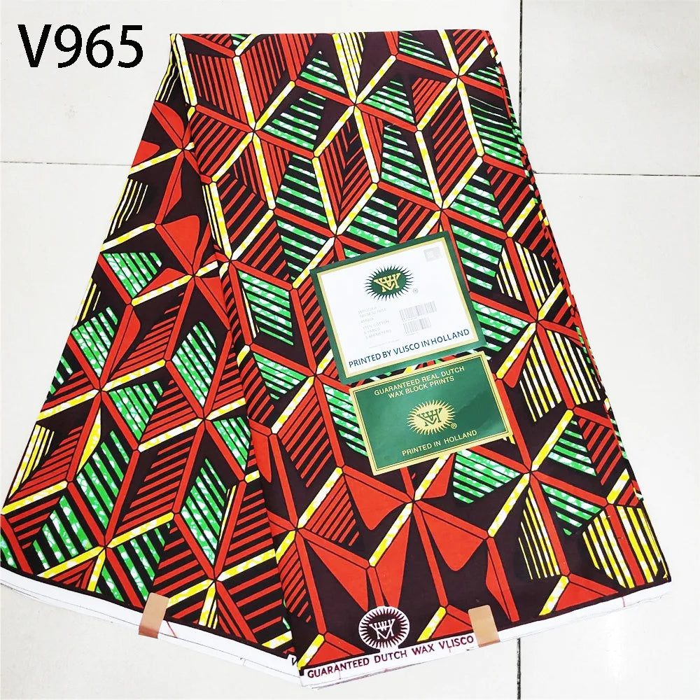115CM Wide 6Yards Long,African Printed Wax Fabric,Cotton Batik Fabric for DIY Sewing Cushion Clothes Curtain 13 Patterns Available R736