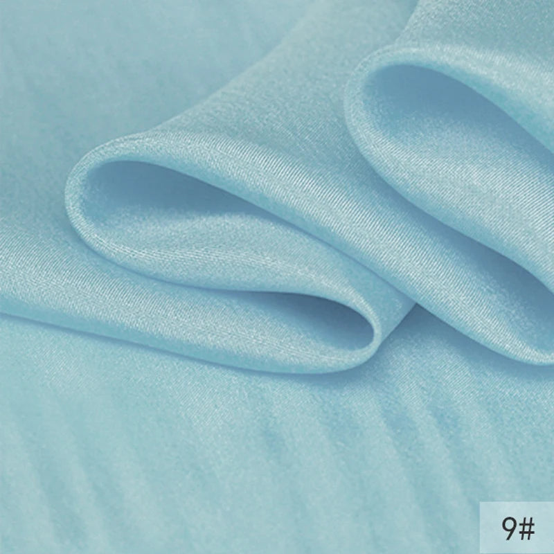40Colors!45'' Wide 8MM Thin Solid Color Silk Fabric for Summer Dress Cheongsam Pants Pajamas Thin Silk Fabric by Yard DIY Sewing Material F129