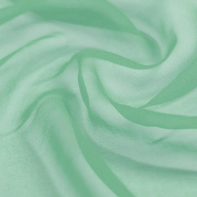 96 Colors! 55'' Wide 10MM Solid Color Thin Silk Georgette Fabric by Yard for Summer one-piece dress Shirt Clothes DIY Sewing Material F071