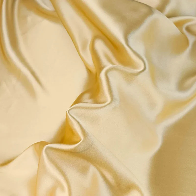 45'' Wide 16MM Solid Color Silk Crepe Plain Fabric by Yard for Summer Spring Red Blue White Dress Shirt Clothes Cheongsam Pajamas DIY Sewing Material SC019