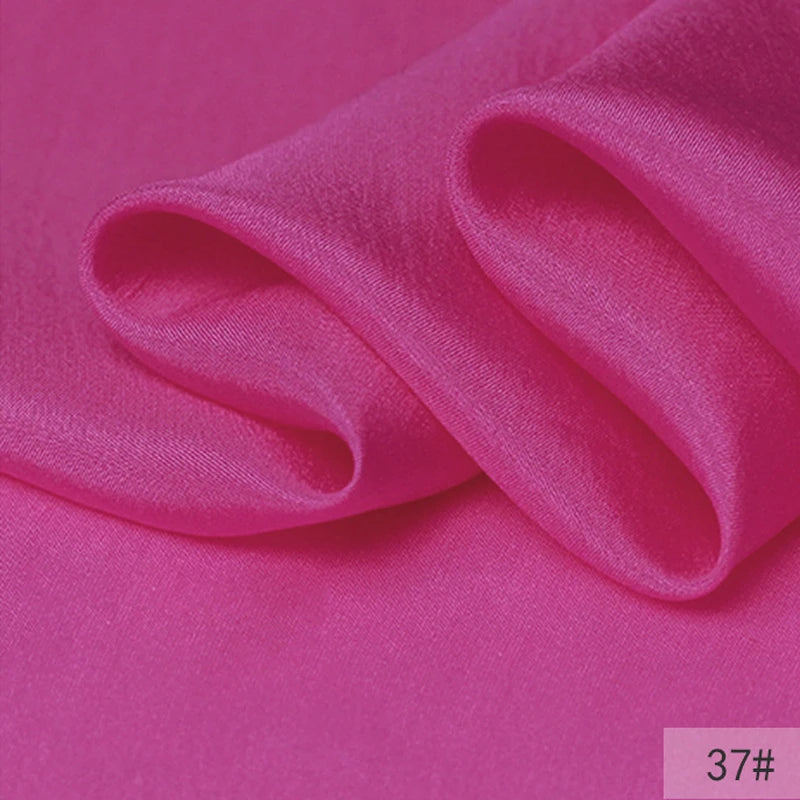 40Colors!45'' Wide 8MM Thin Solid Color Silk Fabric for Summer Dress Cheongsam Pants Pajamas Thin Silk Fabric by Yard DIY Sewing Material F129