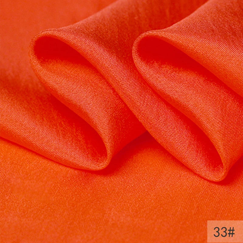 40Colors!45'' Wide 8MM Thin Solid Color Silk Fabric for Summer Dress Cheongsam Pants Pajamas Thin Silk Fabric by Yard DIY Sewing Material F129