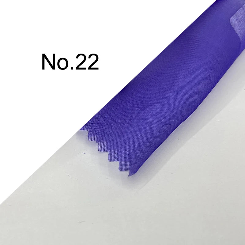 35Colors Available!43'' Wide 6MM Solid Color Silk Organza Fabric for Bubble Dress DIY Clothing Stiff Thin Fabric DIY Sewing Material F112