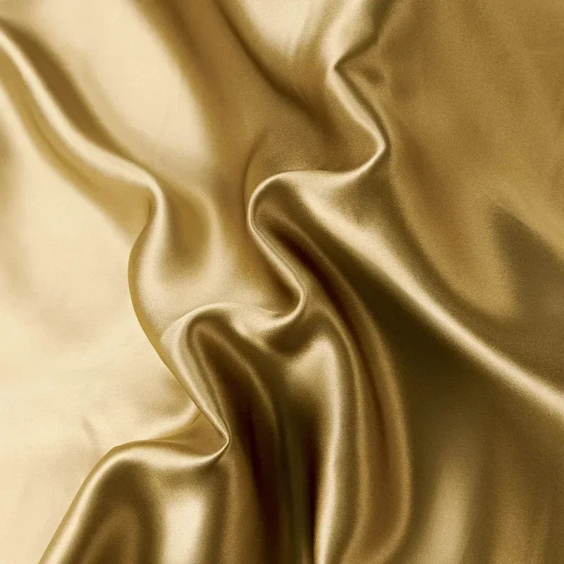 116'' Wide 22MM Solid Color Blue Black Golden Heavy Silk Crepe Plain Fabric for Comfortable Smooth Bedding Set DIY Sewing Material SC001