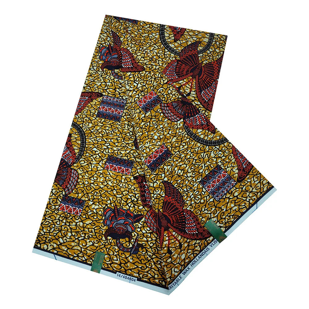 16Patterns Geometry Plants Print,African Wax Fabric for Summer Clothing-100% Cotton Batik Material,6 Yards Long,115CM Wide R1064