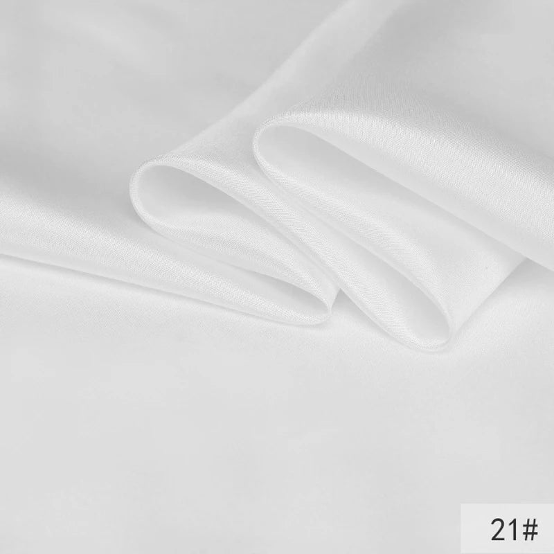 40Colors!45'' Wide 8MM Thin Solid Color Silk Fabric for Summer Dress Cheongsam Pants Pajamas Thin Silk Fabric by Yard DIY Sewing Material F129