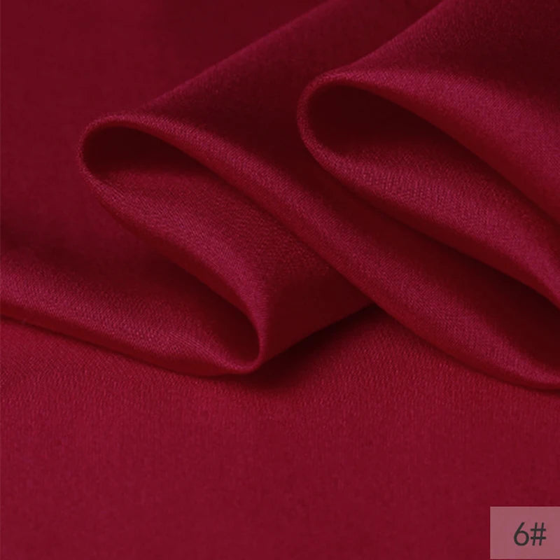 40Colors!45'' Wide 8MM Thin Solid Color Silk Fabric for Summer Dress Cheongsam Pants Pajamas Thin Silk Fabric by Yard DIY Sewing Material F129