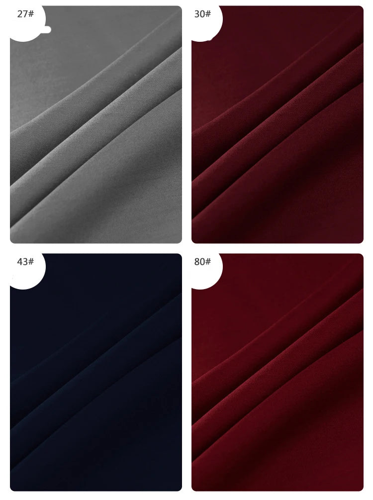 10 Colors!55'' Wide 35MM Solid Color Heavy Silk Wool Twill Fabric by Yard for Autumn Winter Dress Jacket Clothes Pants DIY Sewing Material F073