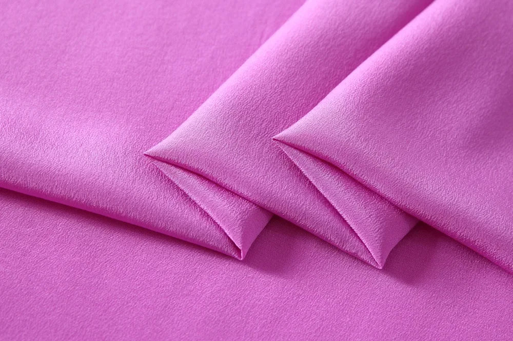 45'' Wide 16MM Solid Color Silk Crepe de Chine Fabric for Summer Soft Dress Shirt Clothes Cheongsam DIY Sewing Material Y051