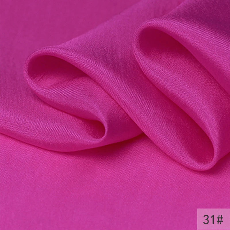 40Colors!45'' Wide 8MM Thin Solid Color Silk Fabric for Summer Dress Cheongsam Pants Pajamas Thin Silk Fabric by Yard DIY Sewing Material F129