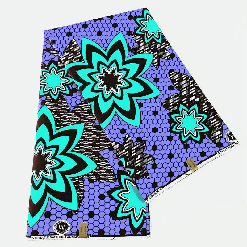 10Patterns Prints Cotton African Style Wax Batik Fabric, 6 Yards Long,Cotton Fabric Material for DIY Sewing Summer Clothing Curtains R910
